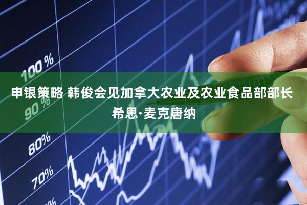 申银策略 韩俊会见加拿大农业及农业食品部部长 希思·麦克唐纳